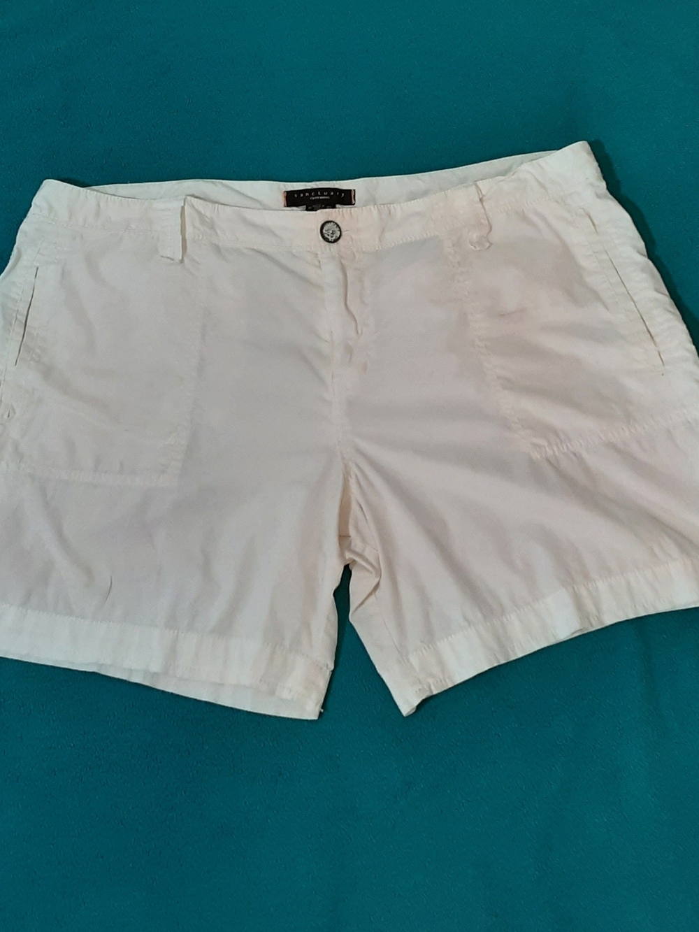 Sanctuary White Cotton Bermuda Shorts